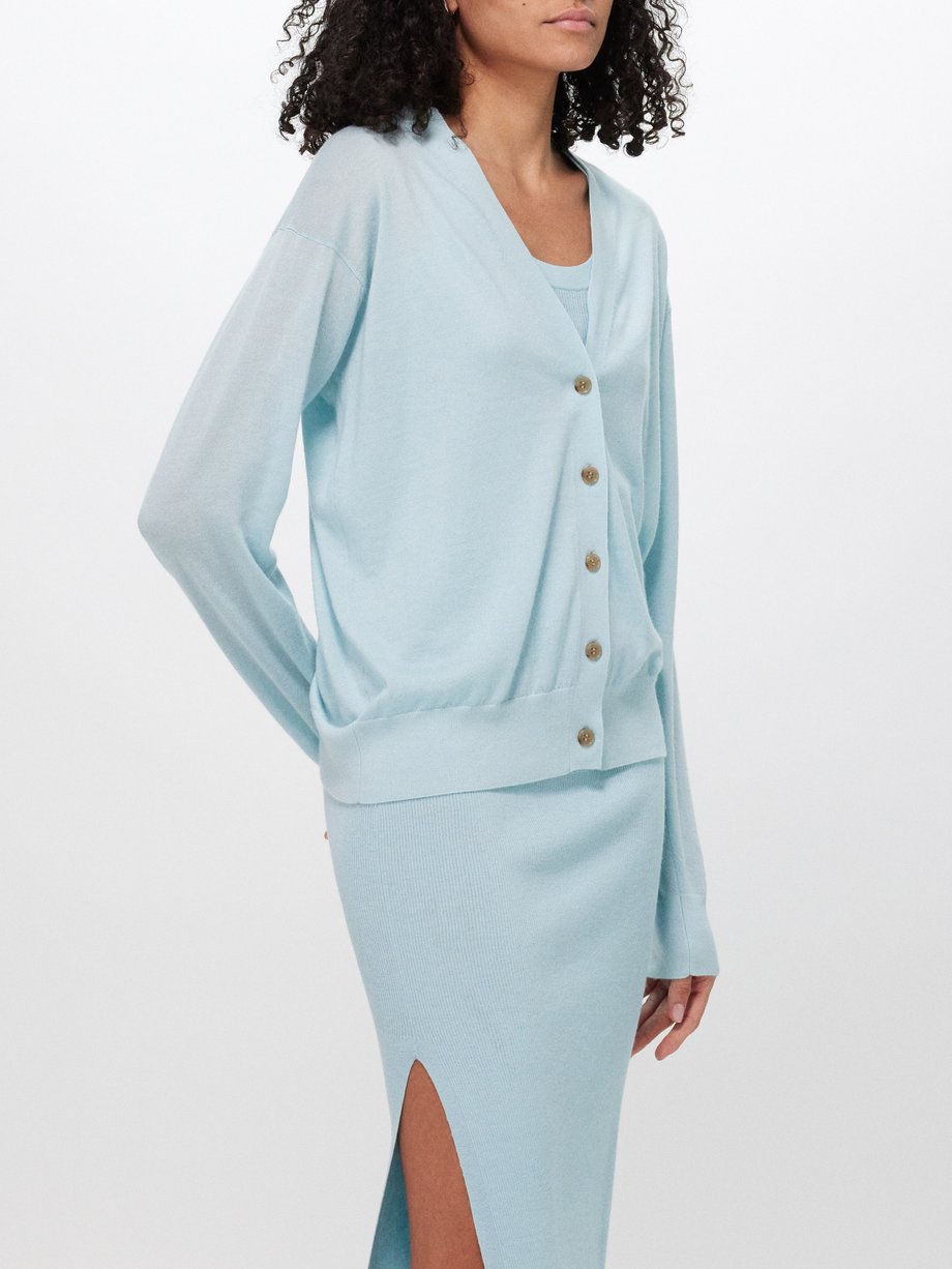 Blue Cia cashmere cardigan | LISA YANG | MATCHES UK