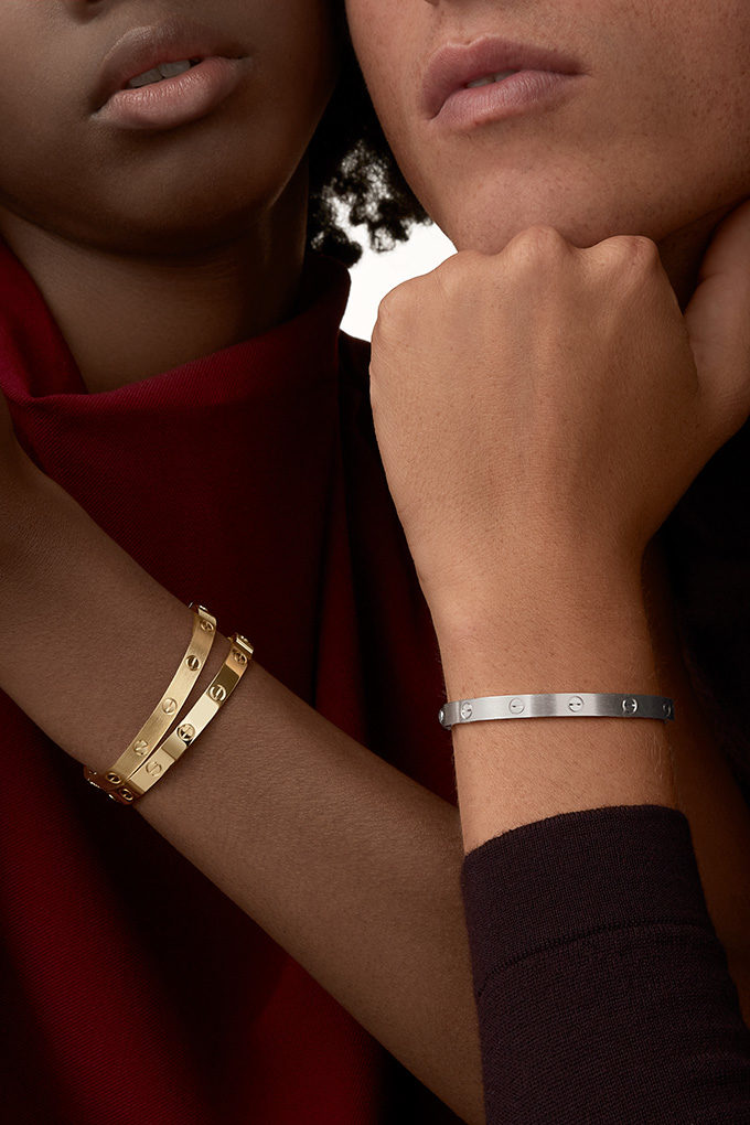 The iconic Cartier Love bracelet gets a new brushed finish